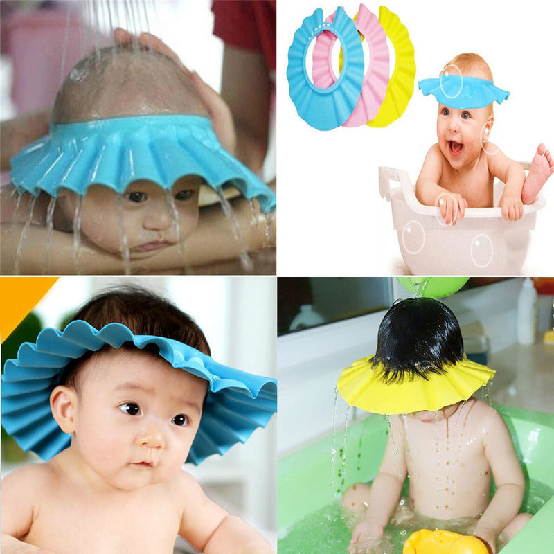 Infant shower cap, Toddler hair washing shield, Baby bath hat, Child shampoo visor