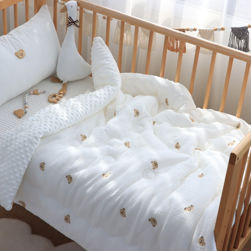 Baby quilt, Infant comforter, Toddler blanket, Nursery bedding, Baby bedspread, Crib duvet