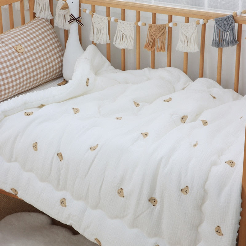 Baby quilt, Infant comforter, Toddler blanket, Nursery bedding, Baby bedspread, Crib duvet
