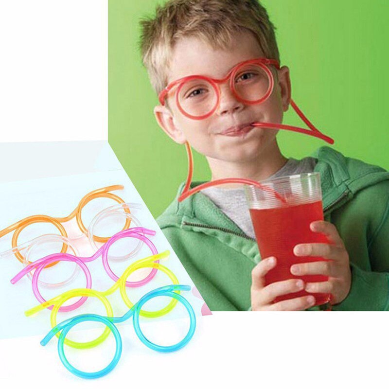 Glasses with built-in straws, Straw eyeglasses, Novelty drinking glasses